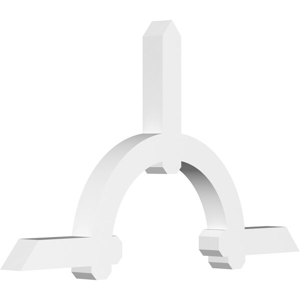 Ekena Millwork Ericson Architectural Grade PVC Gable Bracket, 60"W x 35"H x 4"D x 4"F, 14/12 Pitch GBP060X35X0404ERI00 - main